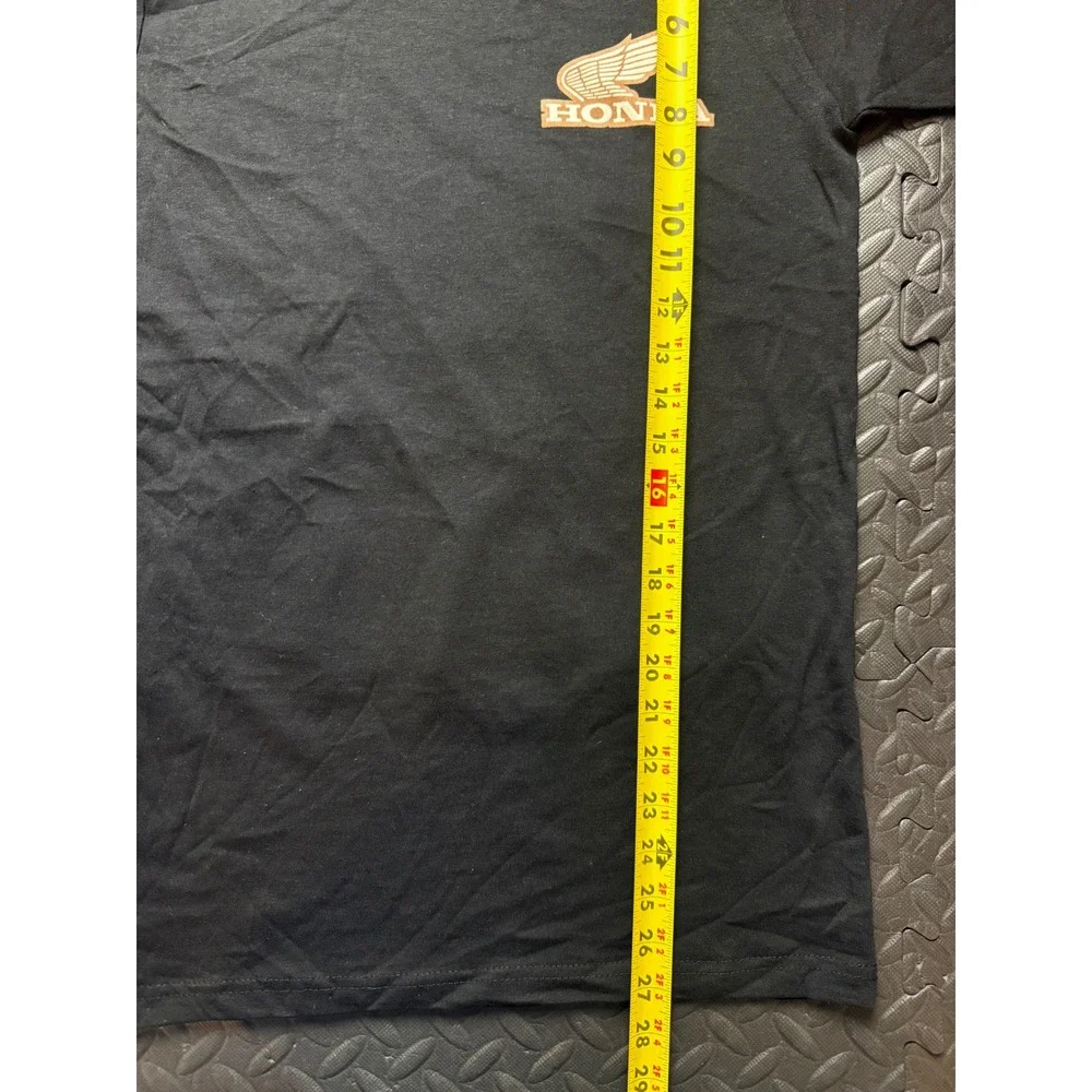 JT Racing Honda HRC Racing Team T-Shirt Black Graphic Camo Checkered Mens Small - Picture 6 of 8